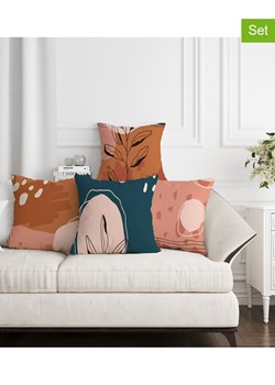 Allure Poszewki (4 szt.) w kolorze pomarańczowo-granatowo-jasnoróżowym na poduszkę ze sklepu Limango Polska w kategorii Poduszki dekoracyjne - zdjęcie 189205729