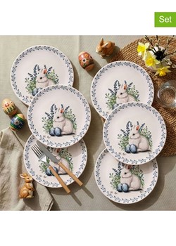 Allure Talerze obiadowe (6 szt.) w kolorze biało-niebieskim - Ø 25,5 cm ze sklepu Limango Polska w kategorii Naczynia - zdjęcie 189206015