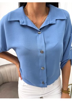 Niebieska Koszula ze sklepu ModnaKiecka.pl w kategorii Koszule damskie - zdjęcie 189206915