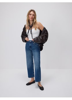 Reserved - Jeansy wide leg z krótszą nogawką - niebieski ze sklepu Reserved w kategorii Jeansy damskie - zdjęcie 189207305