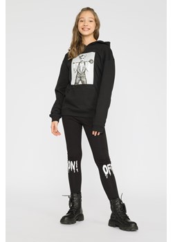 Czarne legginsy dla dziewczyny ON OFF, Rozmiar - 158, Kolor - Czarny ze sklepu REPORTER w kategorii Spodnie dziewczęce - zdjęcie 189207737