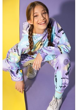Pastelowa bluza dresowa ze wzorami SCIENCE, Rozmiar - 146, Kolor - Multikolor ze sklepu REPORTER w kategorii Bluzy dziewczęce - zdjęcie 189208105