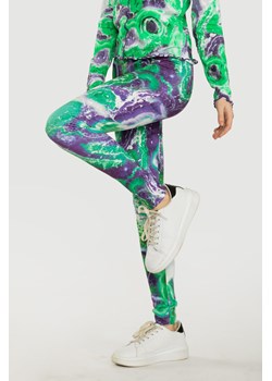 Zielone wzorzyste legginsy, Rozmiar - 170, Kolor - Multikolor ze sklepu REPORTER w kategorii Spodnie dziewczęce - zdjęcie 189208235