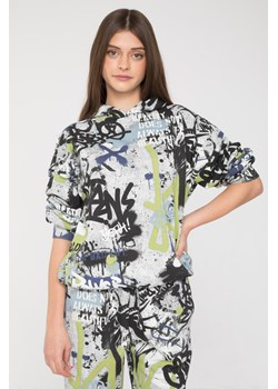 Bluza z kapturem z kolorowym nadrukiem na całości, Rozmiar - 164, Kolor - Multikolor ze sklepu REPORTER w kategorii Bluzy dziewczęce - zdjęcie 189208487