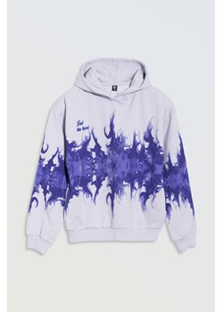Bluza z kapturem w odcieniach fioletu z nadrukiem, Rozmiar - 152, Kolor - Multikolor ze sklepu REPORTER w kategorii Bluzy dziewczęce - zdjęcie 189208527