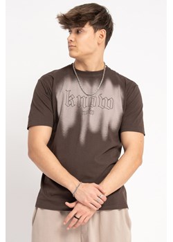 Brązowy t-shirt REGULAR z autorską grafiką z przodu, Rozmiar - 140, Kolor - Brązowy ze sklepu REPORTER w kategorii T-shirty chłopięce - zdjęcie 189208628