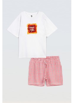 Bawełniana piżama z kolorową grafiką, Rozmiar - 164, Kolor - Biały ze sklepu REPORTER w kategorii Piżamy dziecięce - zdjęcie 189208635