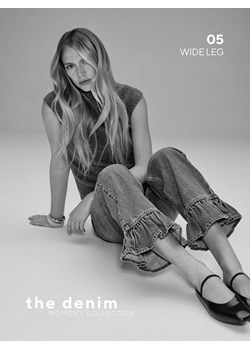 Reserved - Jeansy wide leg z falbankami - niebieski ze sklepu Reserved w kategorii Jeansy damskie - zdjęcie 189209277