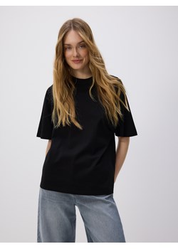 Reserved - Bawełniany t-shirt oversize - czarny ze sklepu Reserved w kategorii Bluzki damskie - zdjęcie 189209389