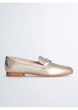 Liu Jo Skórzane mokasyny w kolorze złotym ze sklepu Limango Polska w kategorii Mokasyny damskie - zdjęcie 189209798