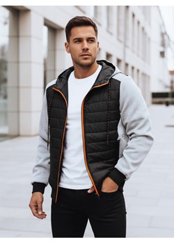 Kurtka męska pikowana jasnoszara Dstreet TX4393 ze sklepu DSTREET.PL w kategorii Kurtki męskie - zdjęcie 189210426