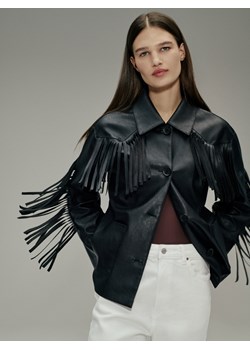 Reserved - Kurtka z frędzlami - czarny ze sklepu Reserved w kategorii Kurtki damskie - zdjęcie 189210835