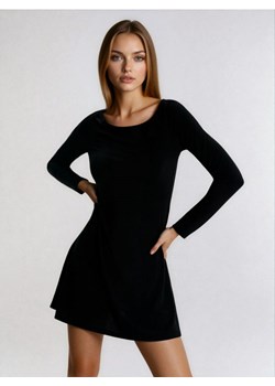 Sinsay - Gładka sukienka z długim rękawem - czarny ze sklepu Sinsay w kategorii Sukienki - zdjęcie 189211425