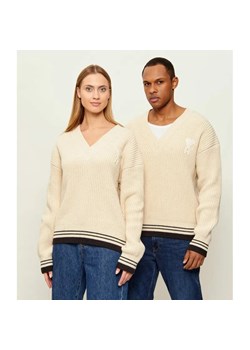 AMI Paris Wełniany sweter | Loose fit ze sklepu Gomez Fashion Store w kategorii Swetry damskie - zdjęcie 189212859