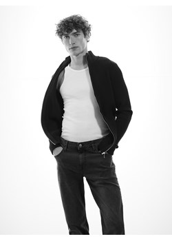 Reserved - Jeansy slim z efektem sprania - szary ze sklepu Reserved w kategorii Jeansy męskie - zdjęcie 189213758