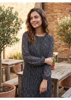 Sinsay - Sukienka midi z długim rękawem i motywem kwiatowym - czarny ze sklepu Sinsay w kategorii Sukienki - zdjęcie 189213947