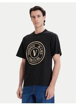 Versace Jeans Couture T-Shirt 80GAHT02 CJ00T Czarny Regular Fit ze sklepu MODIVO w kategorii T-shirty męskie - zdjęcie 189214328