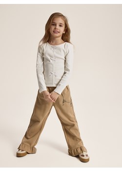 Reserved - Koszulka z kokardkami - złamana biel ze sklepu Reserved w kategorii Bluzki dziewczęce - zdjęcie 189214825