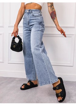 SPODNIE JEANSOWE Z ROZSZERZANYMI NOGAWKAMI I WYSOKIM STANEM-NIEBIESKIE ze sklepu olika.com.pl w kategorii Jeansy damskie - zdjęcie 189215478