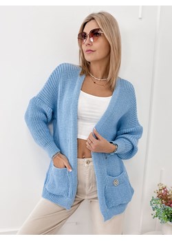 kardigan vilance błękitny one size ze sklepu UBRA w kategorii Swetry damskie - zdjęcie 189217646