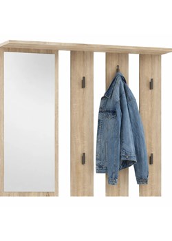 Skandynawski wieszak z lustrem i półką M8-H66 ze sklepu Edinos.pl w kategorii Zestawy mebli do przedpokoju - zdjęcie 189217695