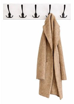 Wieszak Z 5 Haczykami Biel Alpejska + Czarny L8-C44 ze sklepu Edinos.pl w kategorii Zestawy mebli do przedpokoju - zdjęcie 189217697