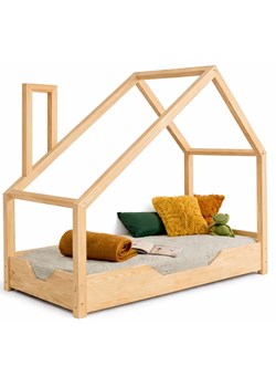 Drewniane łóżko dziecięce domek P2-B58 ze sklepu Edinos.pl w kategorii Łóżka dziecięce - zdjęcie 189217706