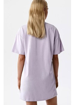 Atlantic bawełniana koszula nocna damska NLD-001-LILIOWY JASNY, Kolor liliowy, Rozmiar S, ATLANTIC ze sklepu Intymna w kategorii Koszule nocne - zdjęcie 189217716