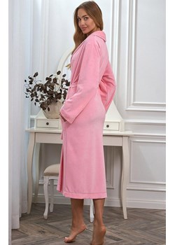 Długi szlafrok damski morelowy 2620, Kolor morelowy, Rozmiar M, L&amp;L ze sklepu Intymna w kategorii Szlafroki damskie - zdjęcie 189217747