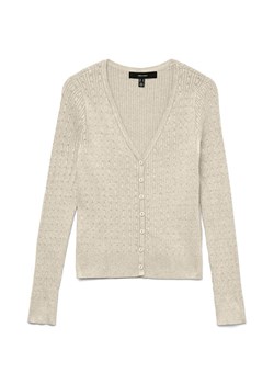 Vero Moda Kardigan Silje 10340553 Beżowy Regular Fit ze sklepu MODIVO w kategorii Swetry damskie - zdjęcie 189218546