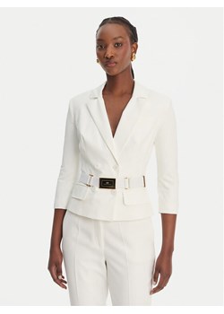 Elisabetta Franchi Marynarka GI-224-61E2-V590 Biały Regular Fit ze sklepu MODIVO w kategorii Marynarki damskie - zdjęcie 189218595
