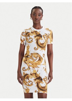 Versace Jeans Couture Sukienka codzienna 80HAO939 JS553 Biały Slim Fit ze sklepu MODIVO w kategorii Sukienki - zdjęcie 189218597