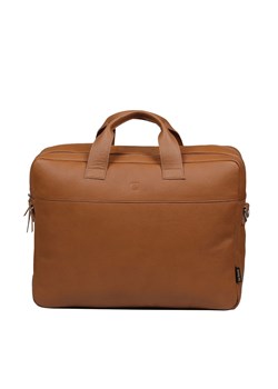 brązowa torba skórzana  na ramię i do ręki King ze sklepu Słoń Torbalski w kategorii Torby na laptopa - zdjęcie 189219235