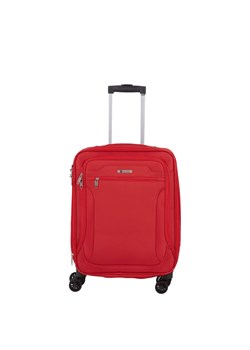 czerwona walizka mała kabinowa materiałowa miękka 55 cm z poszerzeniem ze sklepu Słoń Torbalski w kategorii Walizki - zdjęcie 189219249