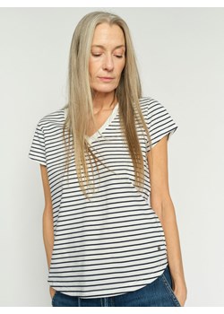 MOS MOSH Koszulka damska - MMKala Kobiety Bawełna écru w paski ze sklepu vangraaf w kategorii Bluzki damskie - zdjęcie 189219288