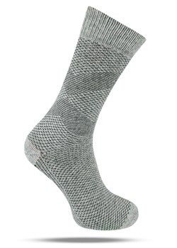 Ciepłe Wełniane Skarpetki Zimowe - Drobny Wzór, Popiel SKEMACSHSTR0174wzorekPP ze sklepu JegoSzafa.pl w kategorii Skarpetki męskie - zdjęcie 189219448