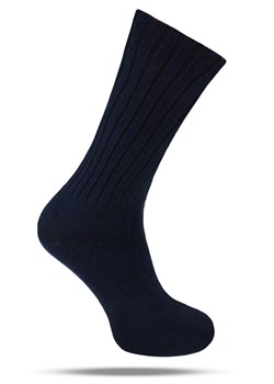 Ciepłe Wełniane Skarpetki Zimowe - Granatowe, Jednokolorowe SKEMACSHSTR0177granat1 ze sklepu JegoSzafa.pl w kategorii Skarpetki męskie - zdjęcie 189219466