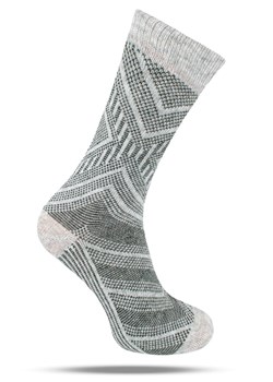 Ciepłe Wełniane Skarpetki Zimowe - Popielate ze Wzorem SKEMACSHSTR0172popWZR ze sklepu JegoSzafa.pl w kategorii Skarpetki męskie - zdjęcie 189219478