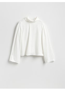 Reserved - Bluzka z wiskozy - złamana biel ze sklepu Reserved w kategorii Bluzki damskie - zdjęcie 189221078