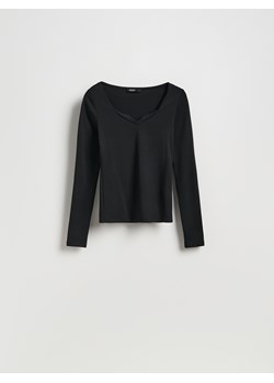 Reserved - Bluzka z koronką - czarny ze sklepu Reserved w kategorii Bluzki damskie - zdjęcie 189221086