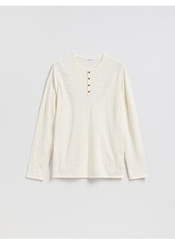 Reserved - Sweter henley - złamana biel ze sklepu Reserved w kategorii Swetry męskie - zdjęcie 189221166