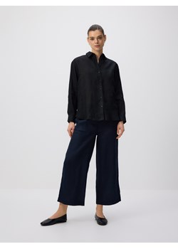 Reserved - Lniana koszula - czarny ze sklepu Reserved w kategorii Bluzki damskie - zdjęcie 189221239