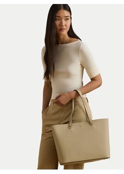Torebka LAUREN RALPH LAUREN 431911655015 Beżowy ze sklepu eobuwie.pl w kategorii Torby Shopper bag - zdjęcie 189222567