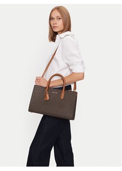 MICHAEL Michael Kors Torebka Scarlett Medium Signature Logo Satchel 30F4GETS2B Brązowy ze sklepu MODIVO w kategorii Torebki damskie - zdjęcie 189223097