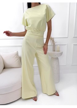 Cytrynowy Elegancki Dwuczęściowy Komplet ze sklepu ModnaKiecka.pl w kategorii Komplety i garnitury damskie - zdjęcie 189223319