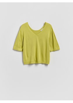 Reserved - Sweter z wiskozą - zielony ze sklepu Reserved w kategorii Swetry damskie - zdjęcie 189223885