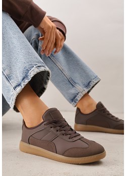 Brązowe Sneakersy VICES w Stylu Kultowych Tenisówek z Łączonych Materiałów Azivina ze sklepu renee.pl w kategorii Buty sportowe damskie - zdjęcie 189224747