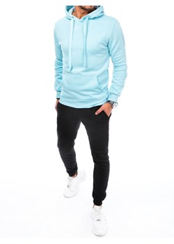 Dres męski błękitno-czarny Dstreet AX0650 ze sklepu DSTREET.PL w kategorii Dresy męskie - zdjęcie 189224799