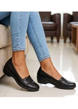 Damskie pantofle na niskim obcasie /G9-1  18708 T182/ ze sklepu Pantofelek24.pl w kategorii Czółenka - zdjęcie 189224815