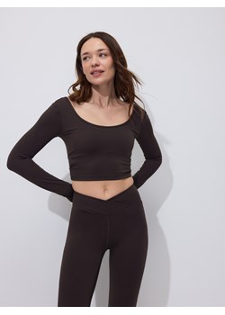 Reserved - Top - ciemnobrązowy ze sklepu Reserved w kategorii Bluzki damskie - zdjęcie 189224917